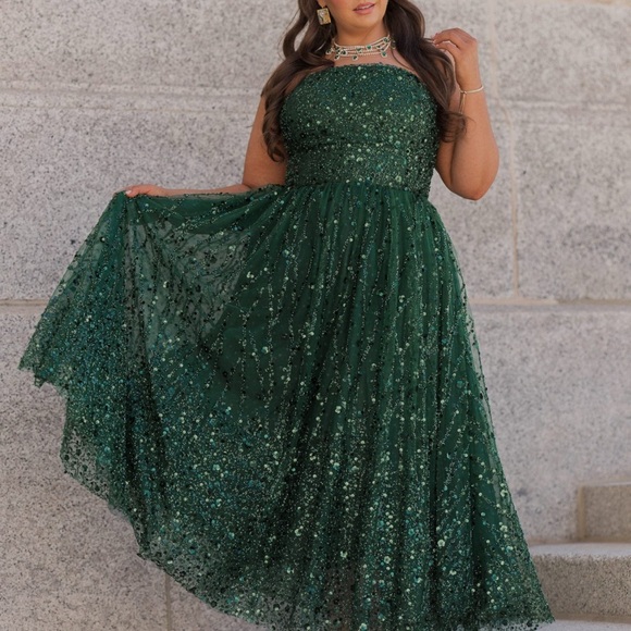 JessaKae Elphie Emerald Green Dress - Picture 4 of 8